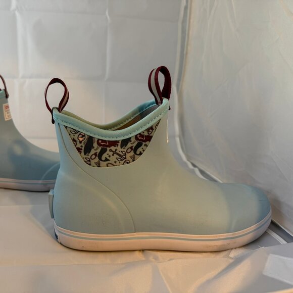 XTRATUF Women's Salmon Sisters Ankle Deck Boots light blue mermaid Size 10 - Picture 5 of 8